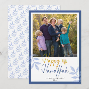 Cartes Pour Fêtes Annuelles Joyeux Hanoukka White Photo Holiday