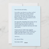 Cartes Pour Fêtes Annuelles JOYEUX HANUKKA Lettre PERSONNALISÉE 3 PHOTOS Dessi (Dos)