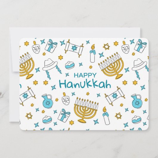 Cartes Pour Fêtes Annuelles Joyeux Hanukkah (Devant)
