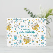 Cartes Pour Fêtes Annuelles Joyeux Hanukkah (Debout devant)