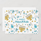 Cartes Pour Fêtes Annuelles Joyeux Hanukkah (Devant / Derrière)