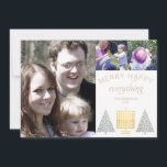 Cartes Pour Fêtes Annuelles Joyeux Happy Tan Modern 3 Photo Collage<br><div class="desc">Les modèles photo font de la conception de votre propre 3 photo collage cartes de fin de année une brise avec ce moderne Joyeux Happy Tout design en blanc et bronzé. Ajoutez votre grande photo préférée sur la gauche avec deux plus petites images en haut à droite au-dessus de MERRY...</div>