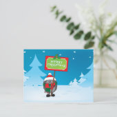 Cartes Pour Fêtes Annuelles Joyeux hérisson de Noël (Debout devant)