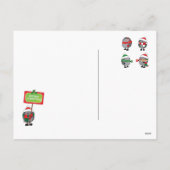 Cartes Pour Fêtes Annuelles Joyeux hérisson de Noël (Dos)