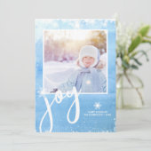 Cartes Pour Fêtes Annuelles Joyeux hiver aquarelle Flambeau de neige photo de  (Debout devant)