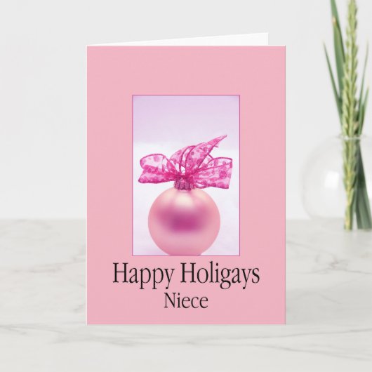 Cartes Pour Fêtes Annuelles Joyeux Holigays niece (Devant)