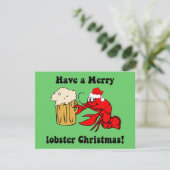 Cartes Pour Fêtes Annuelles Joyeux homard Noël (Debout devant)