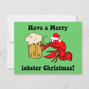 Cartes Pour Fêtes Annuelles Joyeux homard Noël