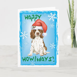 Cartes Pour Fêtes Annuelles Joyeux Howliday English Springer Spaniel