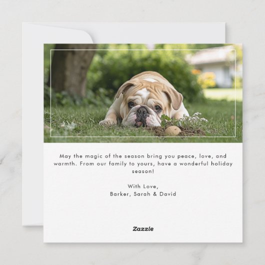 Cartes Pour Fêtes Annuelles Joyeux Howlidays Arch Chig Photo Noël (Dos)