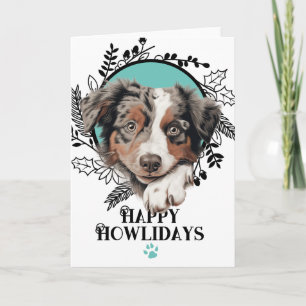 Cartes Pour Fêtes Annuelles Joyeux Howlidays Australian Cattle Dog Noël