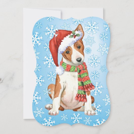 Cartes Pour Fêtes Annuelles Joyeux Howlidays Basenji (Devant)