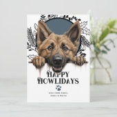 Cartes Pour Fêtes Annuelles Joyeux Howlidays Belgique Berger Chien Noël (Debout devant)