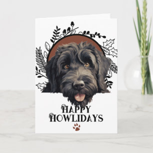 Cartes Pour Fêtes Annuelles Joyeux Howlidays Black Russian Terrier Noël