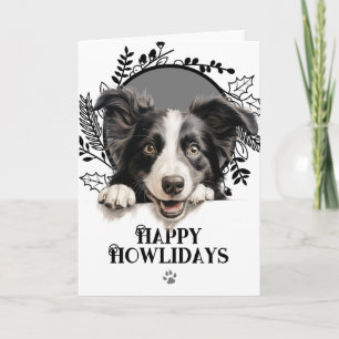 Cartes Pour Fêtes Annuelles Joyeux Howlidays Border Collie Chien Noël