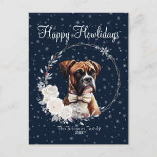Cartes Pour Fêtes Annuelles Joyeux Howlidays Boxer Chien Mignon