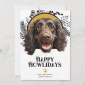 Cartes Pour Fêtes Annuelles Joyeux Howlidays Boykin Spaniel Dog Noël (Devant)