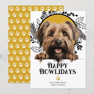 Cartes Pour Fêtes Annuelles Joyeux Howlidays Briard Dog Christmas