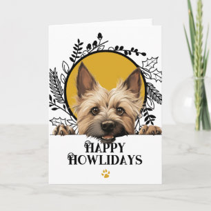 Cartes Pour Fêtes Annuelles Joyeux Howlidays Cairn Terrier Chien Noël