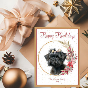 Cartes Pour Fêtes Annuelles Joyeux Howlidays Chien Affenpinscher Mignon
