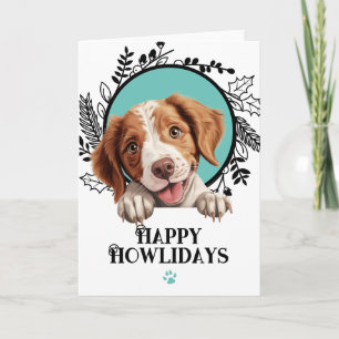 Cartes Pour Fêtes Annuelles Joyeux Howlidays Chien Brittany Noël