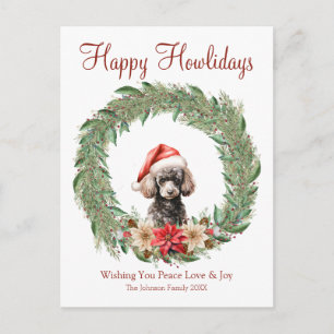 Cartes Pour Fêtes Annuelles Joyeux Howlidays Chien Caniche Mignon
