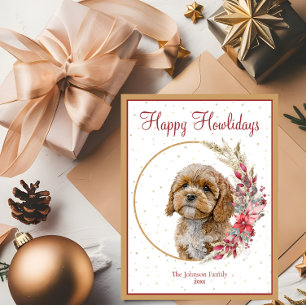 Cartes Pour Fêtes Annuelles Joyeux Howlidays Chien Cavapoo Mignon