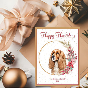 Cartes Pour Fêtes Annuelles Joyeux Howlidays Chien Mignon