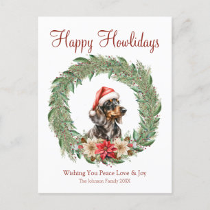 Cartes Pour Fêtes Annuelles Joyeux Howlidays Chien Mignon Teckel