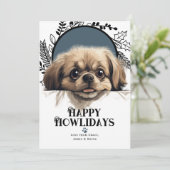 Cartes Pour Fêtes Annuelles Joyeux Howlidays Chien Pékinois (Debout devant)