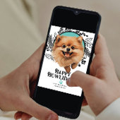 Cartes Pour Fêtes Annuelles Joyeux Howlidays Chien Poméranien Noël