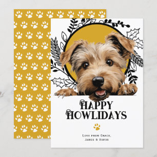 Cartes Pour Fêtes Annuelles Joyeux Howlidays Glen of Imaal Terrier Christmas
