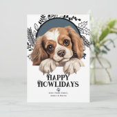 Cartes Pour Fêtes Annuelles Joyeux Howlidays Harrier Dog (Debout devant)