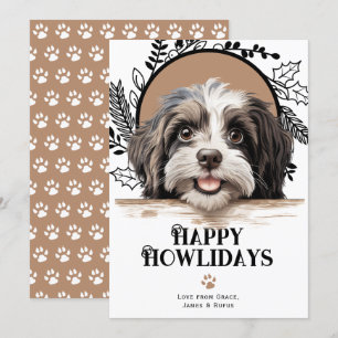 Cartes Pour Fêtes Annuelles Joyeux Howlidays Havanese Dog Christmas