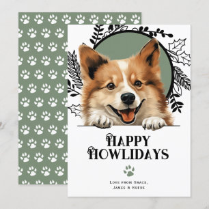 Cartes Pour Fêtes Annuelles Joyeux Howlidays Islande Sheepdog Christmas