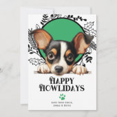 Cartes Pour Fêtes Annuelles Joyeux Howlidays Jouet Fox Terrier Chien Noël (Devant)