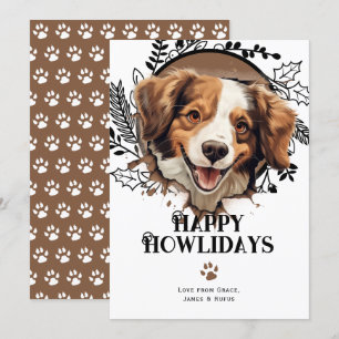 Cartes Pour Fêtes Annuelles Joyeux Howlidays Kooikerhondje Chien Noël