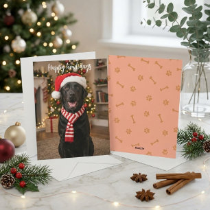 Cartes Pour Fêtes Annuelles Joyeux Howlidays Labrador noir de Noël