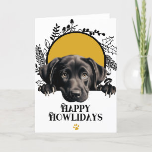 Cartes Pour Fêtes Annuelles Joyeux Howlidays Labrador Retriever Dog Christmas