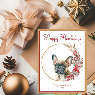 Cartes Pour Fêtes Annuelles Joyeux Howlidays Mignon Bouledogue Français