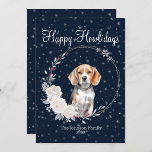 Cartes Pour Fêtes Annuelles Joyeux Howlidays mignon chien Beagle