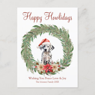 Cartes Pour Fêtes Annuelles Joyeux Howlidays mignon chien dalmate