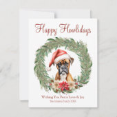 Cartes Pour Fêtes Annuelles Joyeux Howlidays mignon chien de boîte (Devant)