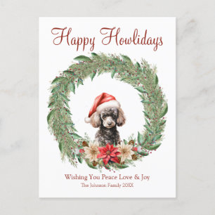 Cartes Pour Fêtes Annuelles Joyeux Howlidays mignon chien de caniche