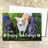 Cartes Pour Fêtes Annuelles Joyeux Howlidays mignon chien photo Noël