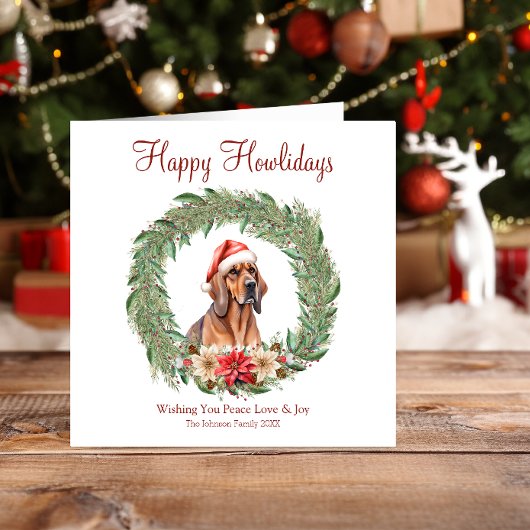 Cartes Pour Fêtes Annuelles Joyeux Howlidays mignon chien sanglant