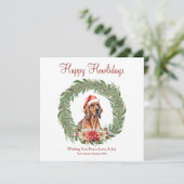 Cartes Pour Fêtes Annuelles Joyeux Howlidays mignon chien sanglant (Debout devant)