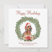 Cartes Pour Fêtes Annuelles Joyeux Howlidays mignon chien sanglant (Devant)