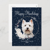 Cartes Pour Fêtes Annuelles Joyeux Howlidays mignon chien Westie (Devant / Derrière)