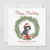Cartes Pour Fêtes Annuelles Joyeux Howlidays mignon Cocker Chien Espagnol (Devant)